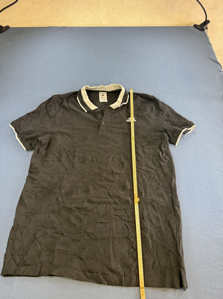 Zwarte adidas polo (piqué shirt), maat XL
