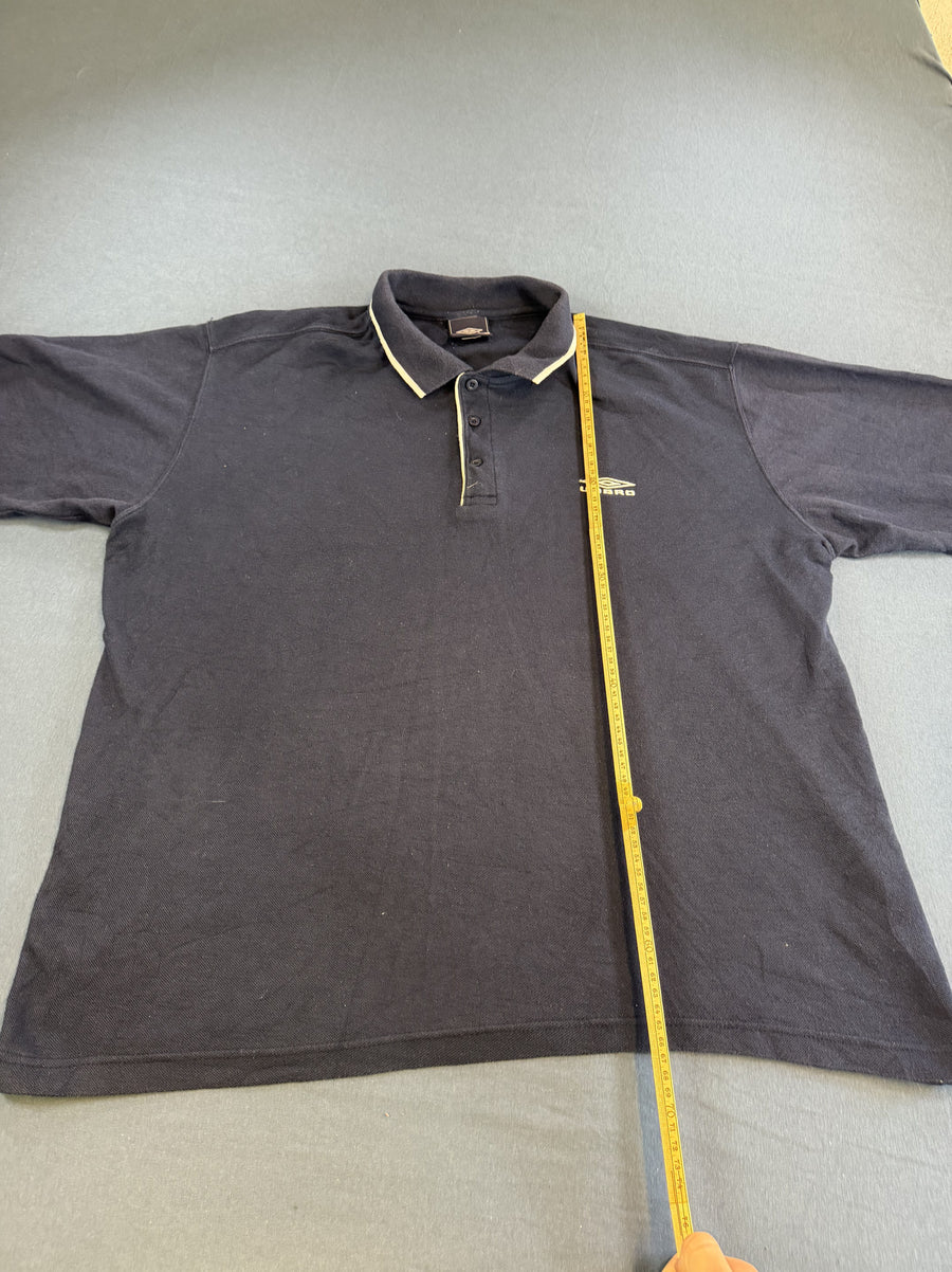Blauw vintage poloshirt van Umbro, maat XL (piquépolo / terrace polo)