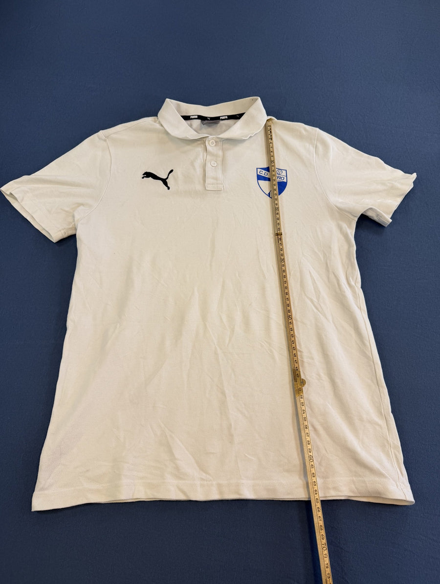 Wit Puma poloshirt maat S (teamshirt / voetbalpolo) C.D. Ebro