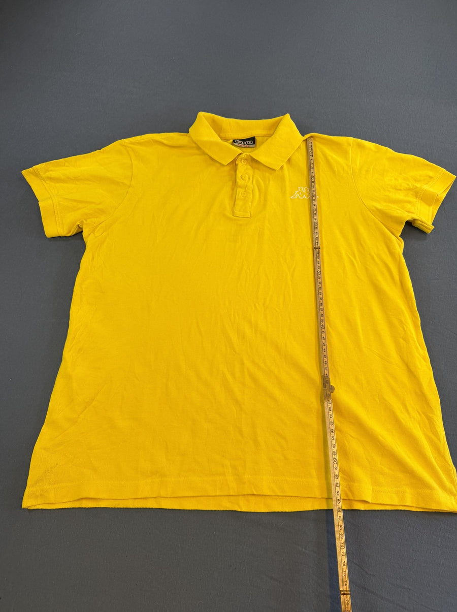 Geel Kappa polo (piqué poloshirt) heren, maat L