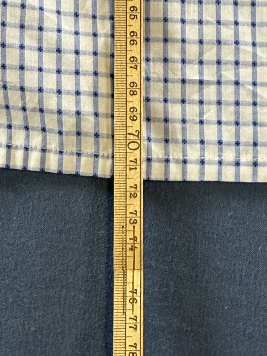 Yves Saint Laurent overhemd wit geruit maat XL korte mouw