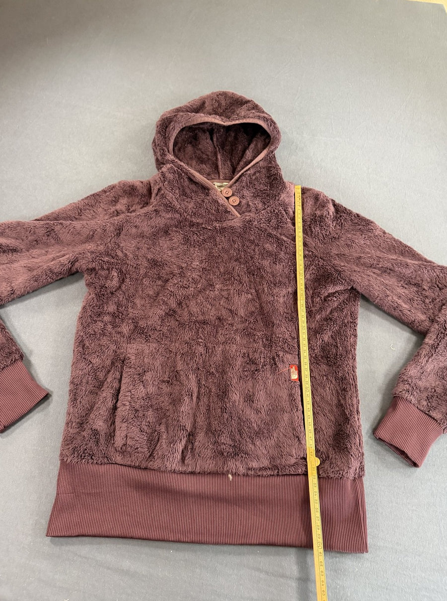 Paarse sherpa fleecetrui (fleecehoodie/fleecevest) The North Face - maat M
