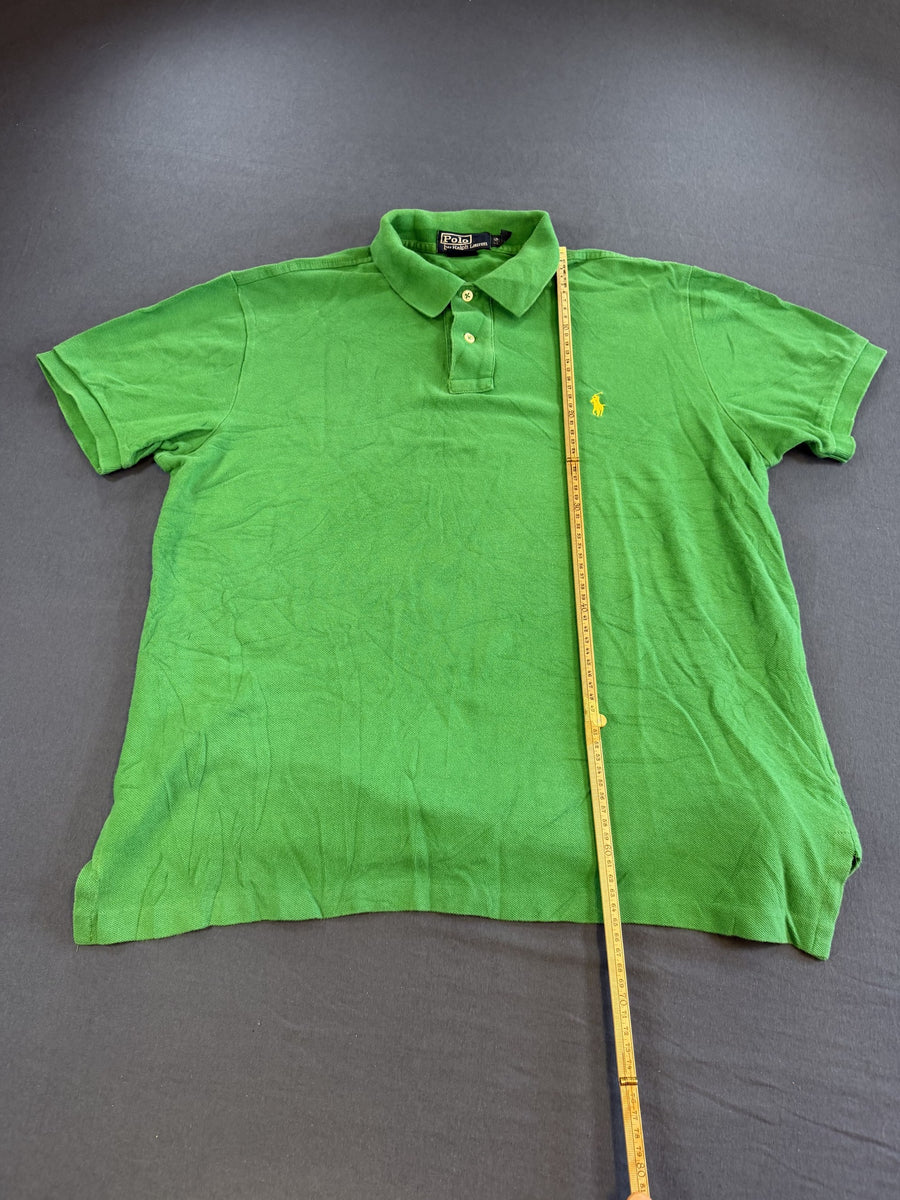 Groen Polo Ralph Lauren Poloshirt – Vintage Heren Maat L (Piquéshirt / Golfshirt)