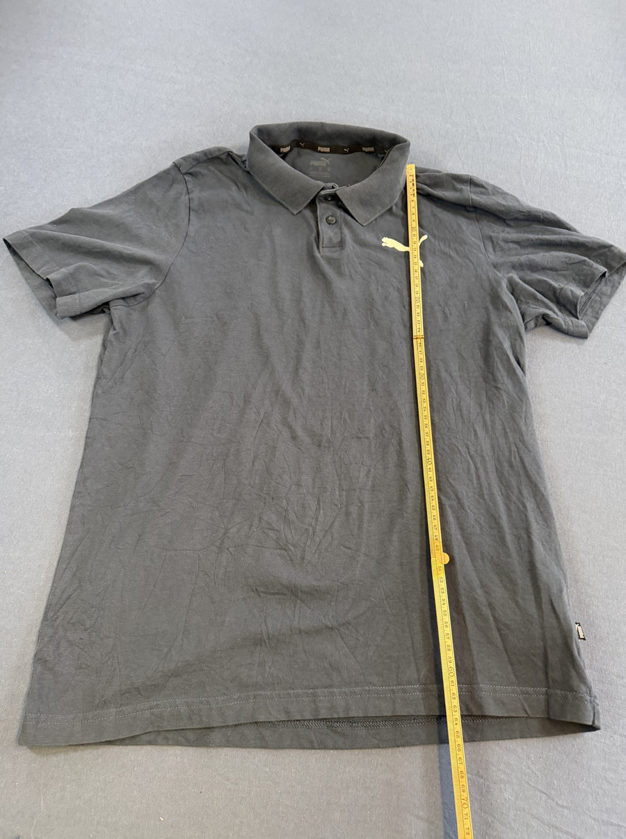 Blauwe Puma polo maat M (poloshirt / polohemd) katoen korte mouw