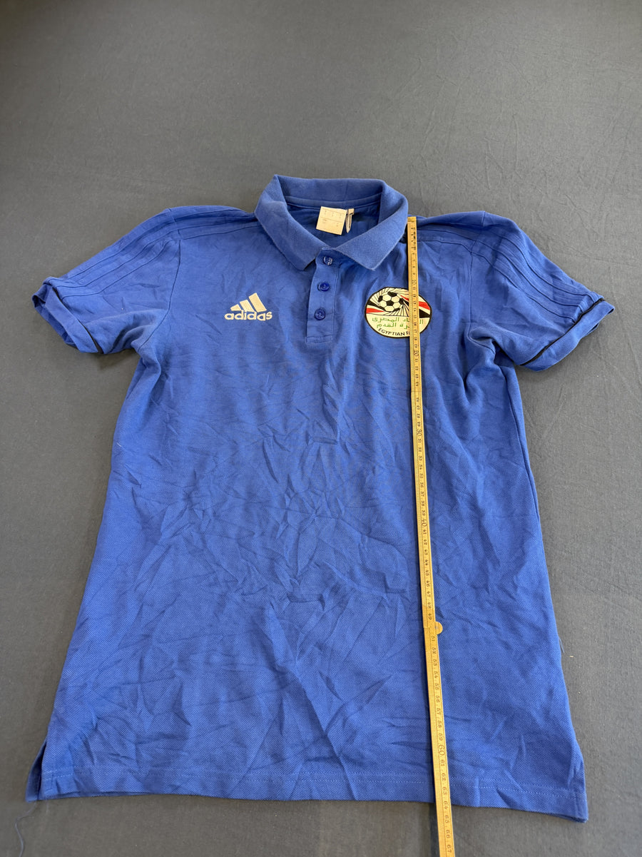 Blauw adidas voetbalshirt Egypte (sportpolo), maat S