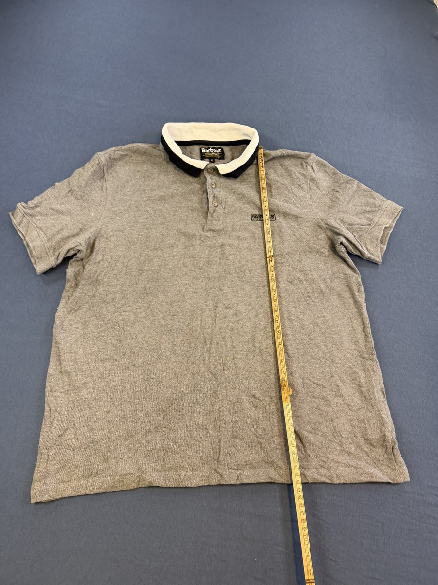 Barbour International motorshirt in grijs (poloshirt/rugbypolo), maat XL