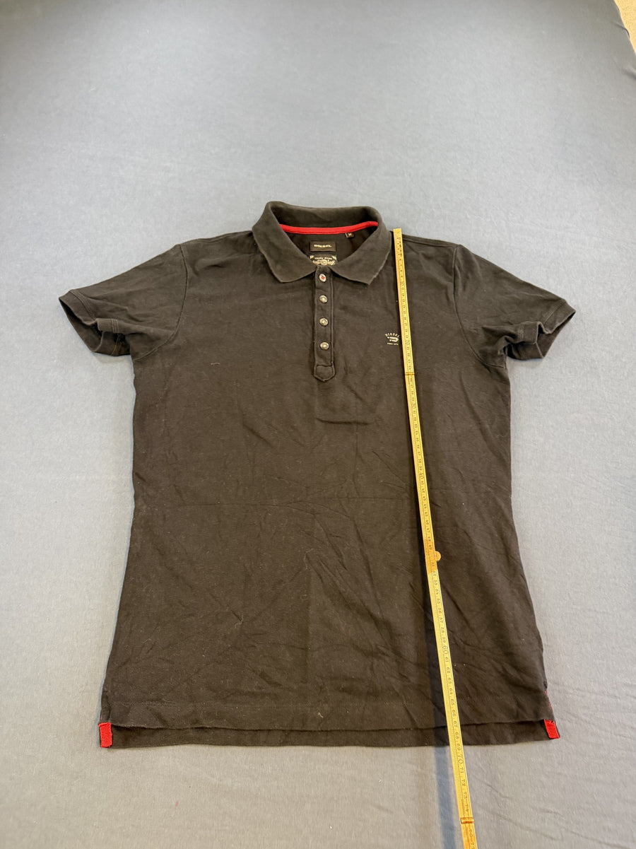 Zwarte Diesel polo (poloshirt) met korte mouw - maat M