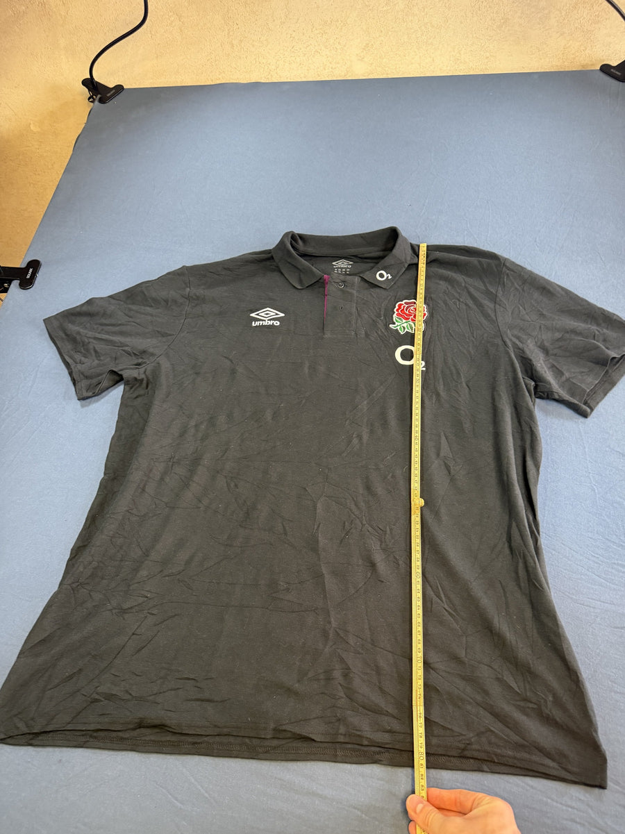Zwart Umbro rugbypolo (England RFU supportersshirt), maat 4XL