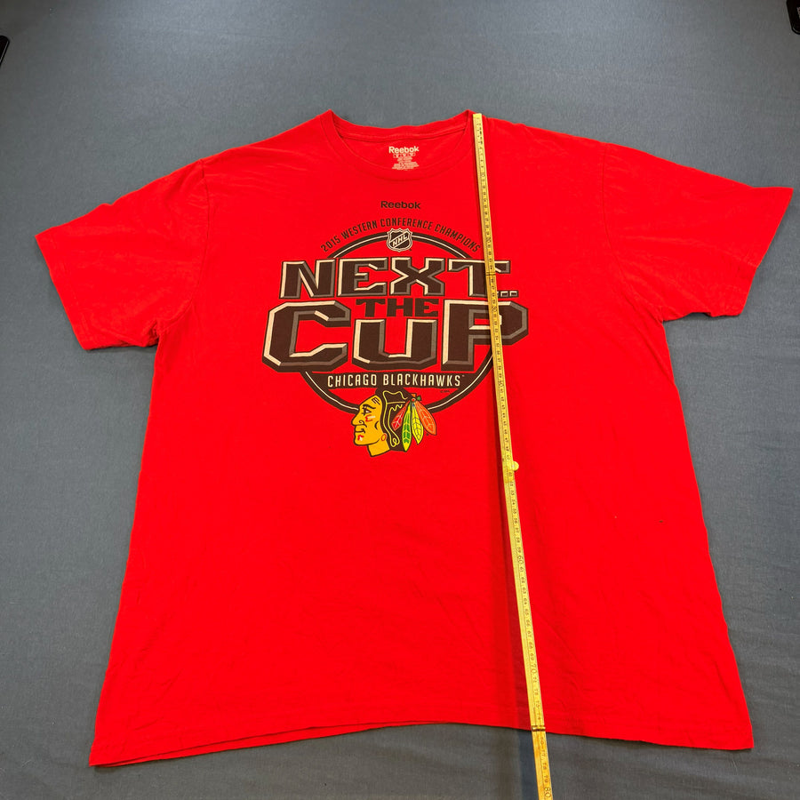 Reebok T-shirt rood print Chicago Blackhawks