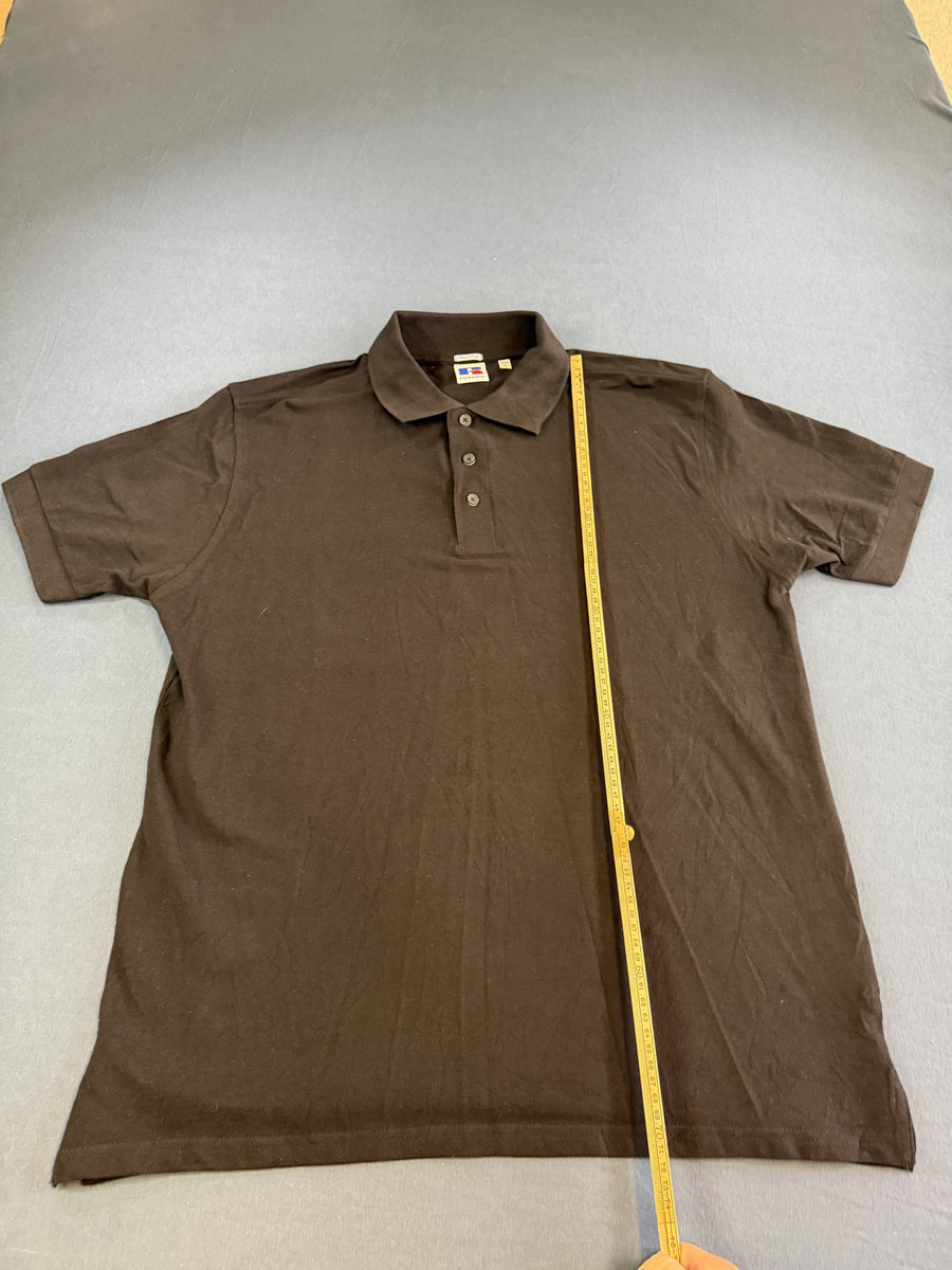 Zwarte Russell Athletic polo (poloshirt), maat M, katoen