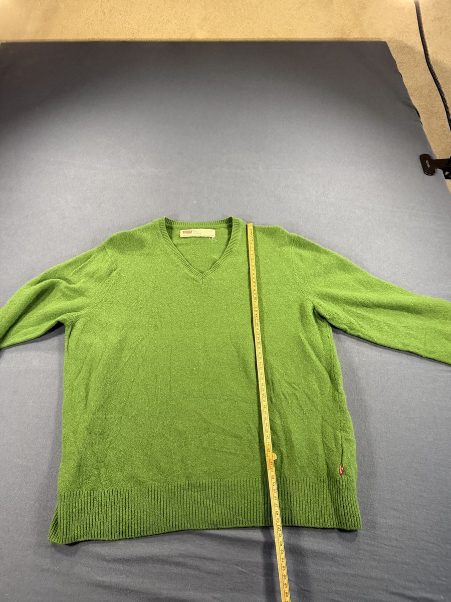 Groene Levi's trui (V-halspullover / gebreide sweater) maat XL