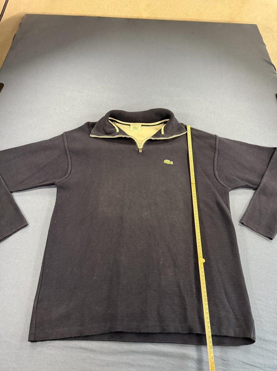 Blauwe Lacoste halfrits trui – maat XL (quarter zip / zip-sweater)