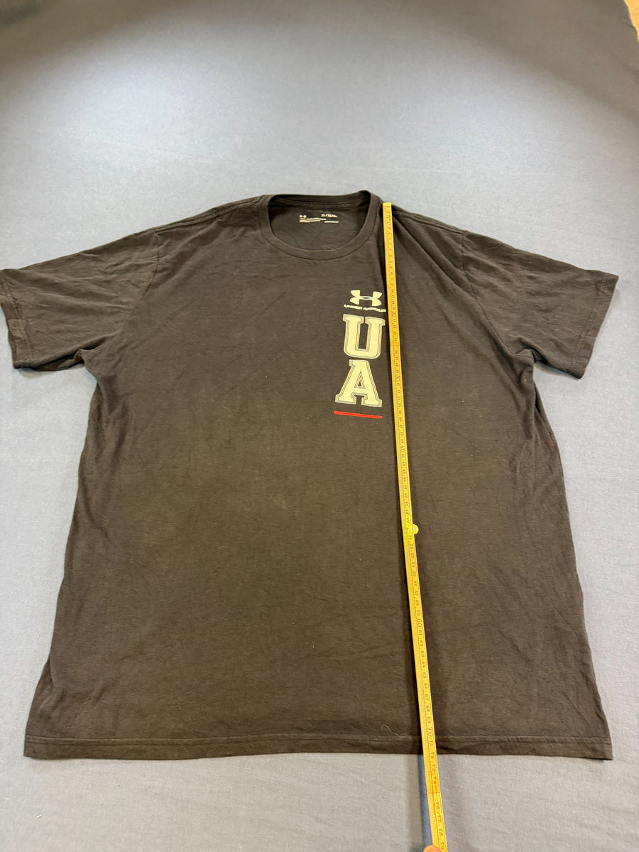 Under Armour Sportshirt zwart print HeatGear