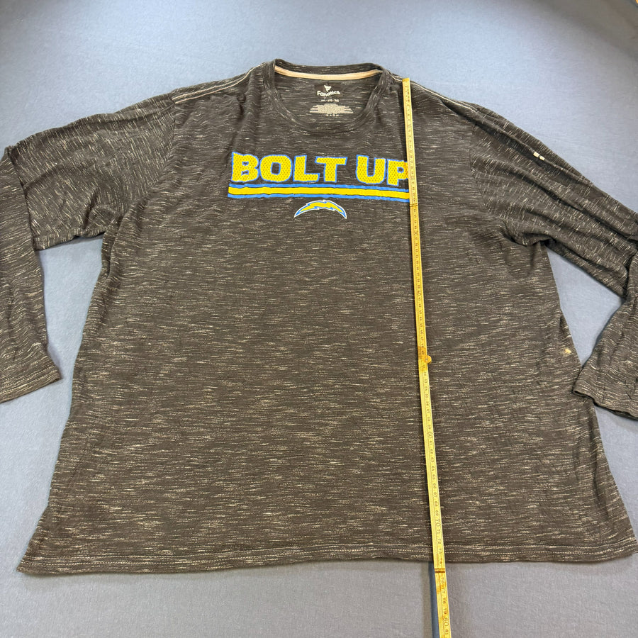 Fanatics longsleeve grijs print heren maat XXL katoen shirt met lange mouwen long sleeve tee