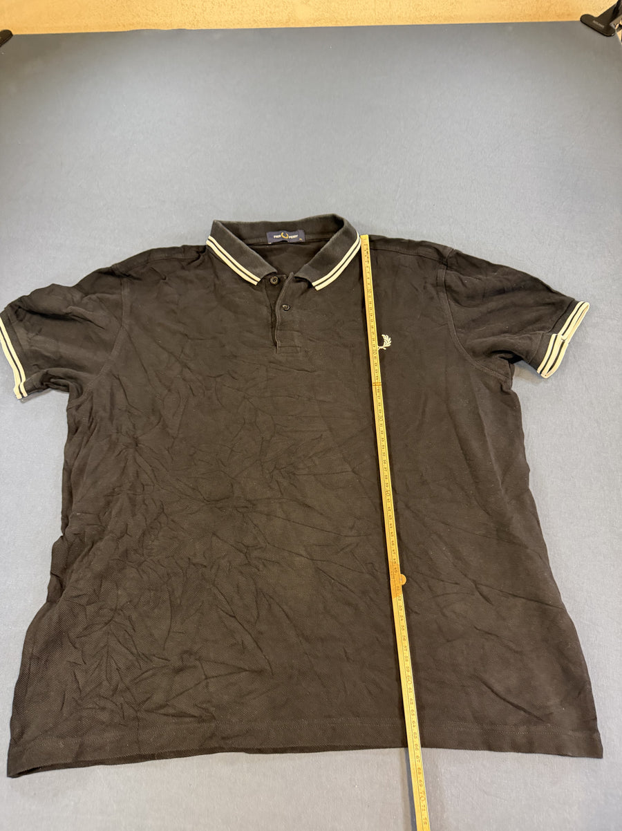 Zwarte Fred Perry twin-tipped polo (poloshirt), maat XL