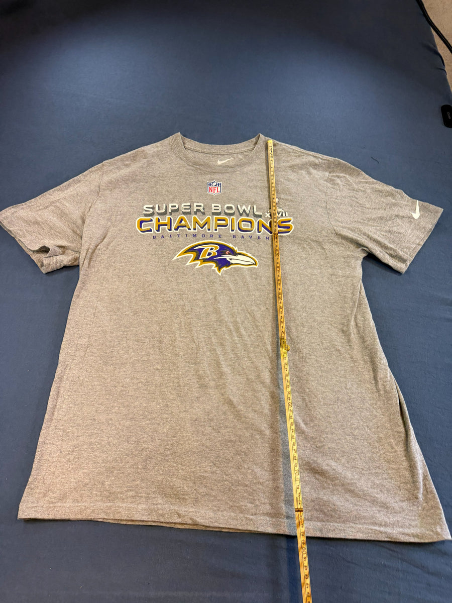 Nike T-shirt grijs print Baltimore Ravens