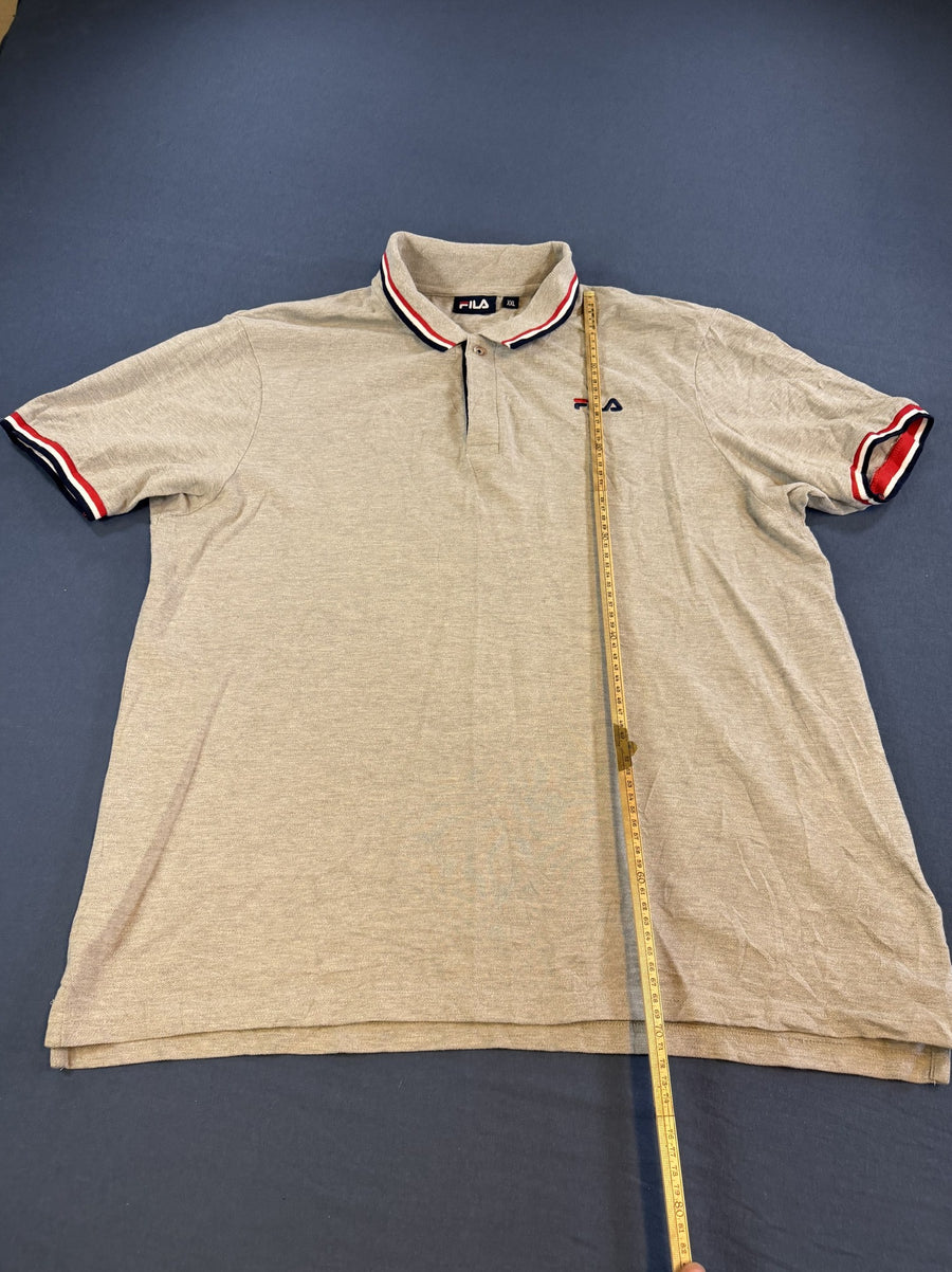 Grijze FILA polo maat XXL (poloshirt gemêleerd pique)