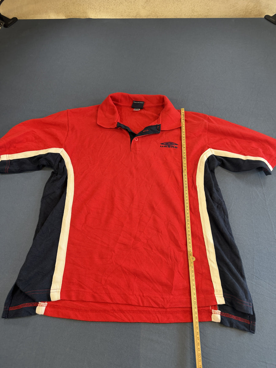 Rode Umbro polo (sportshirt), maat M