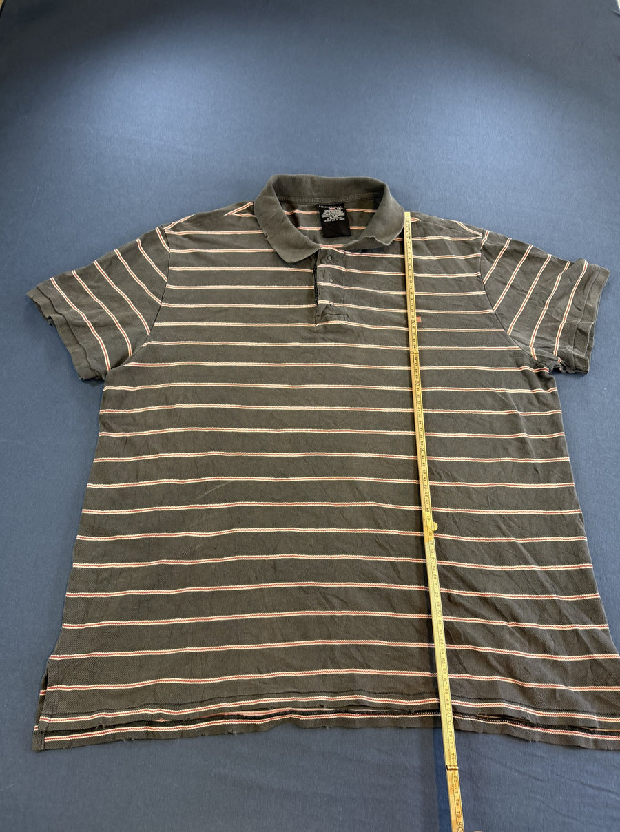 Grijs-Olijfgroen Gestreepte Polo Ralph Lauren (Poloshirt / Pique Shirt) Maat XXL