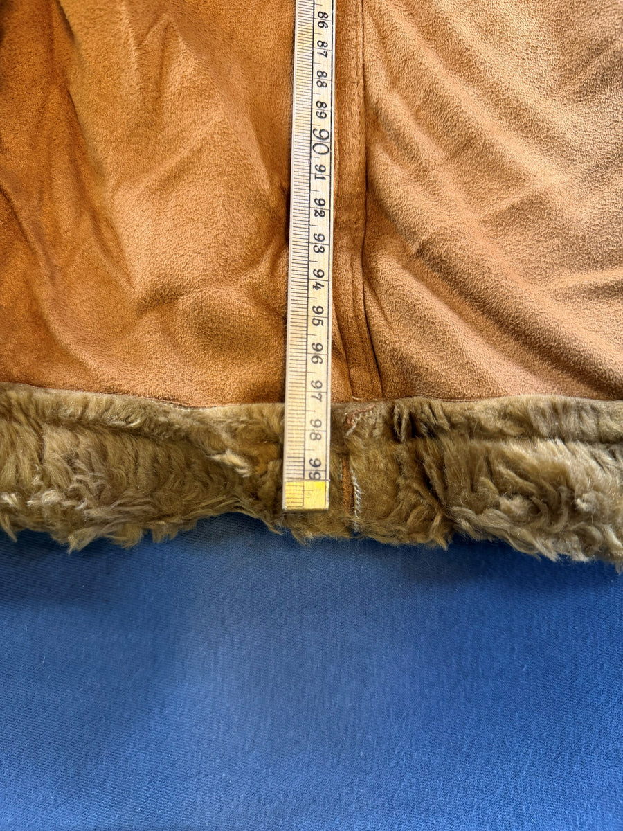 Vintage Dressing Afghaanse jas bruin dames maat S