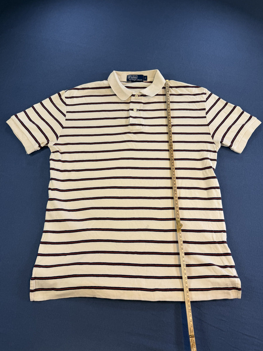 Beige poloshirt Ralph Lauren (piquépolo) met streep, maat S