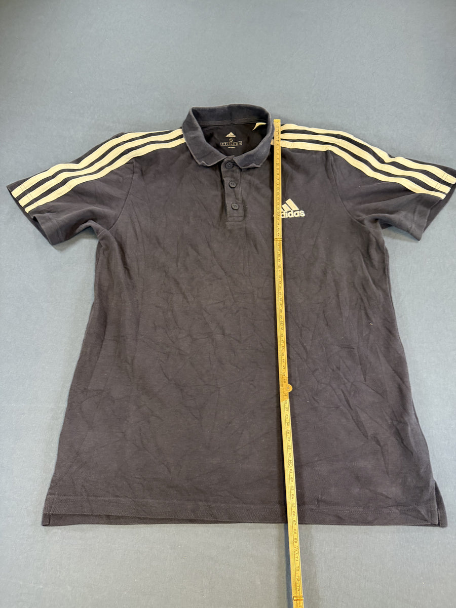 Blauwe adidas polo (piqué shirt / polohemd), heren maat S