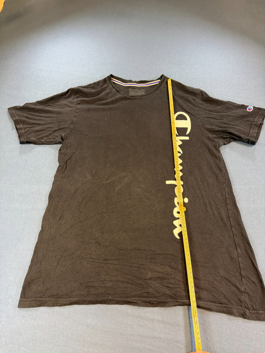 Champion t-shirt zwart print heren maat XL katoen shirt tee