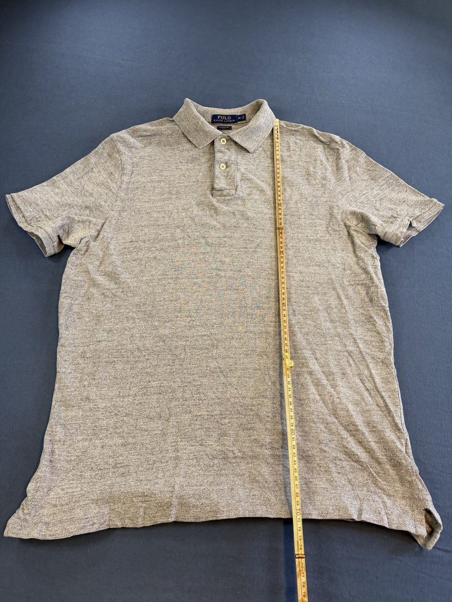 Grijze piqué polo van Ralph Lauren (poloshirt), Maat M Heren