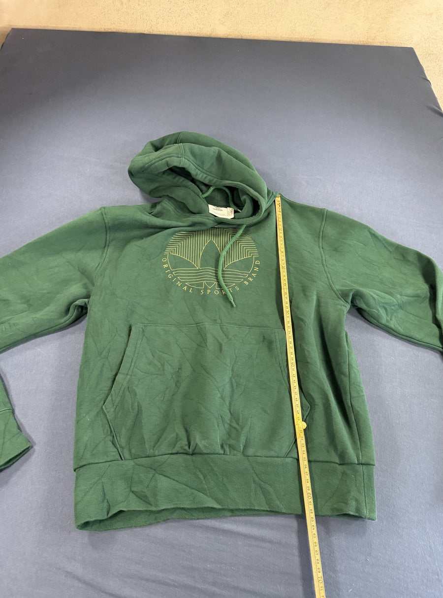 Groene adidas hoodie (capuchontrui) met Trefoil-print, maat S