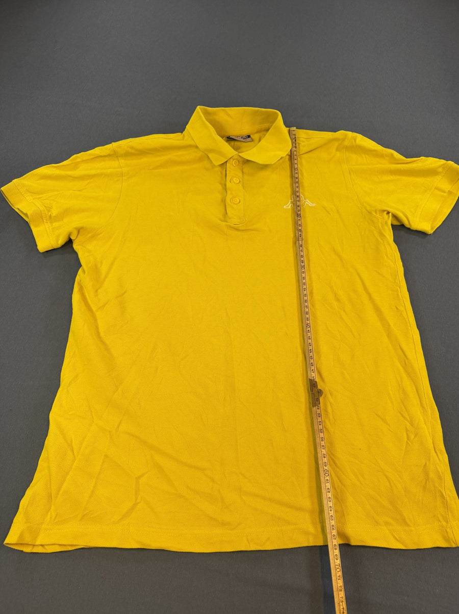 Geel Kappa poloshirt, maat M (golfshirt / polo met korte mouw)