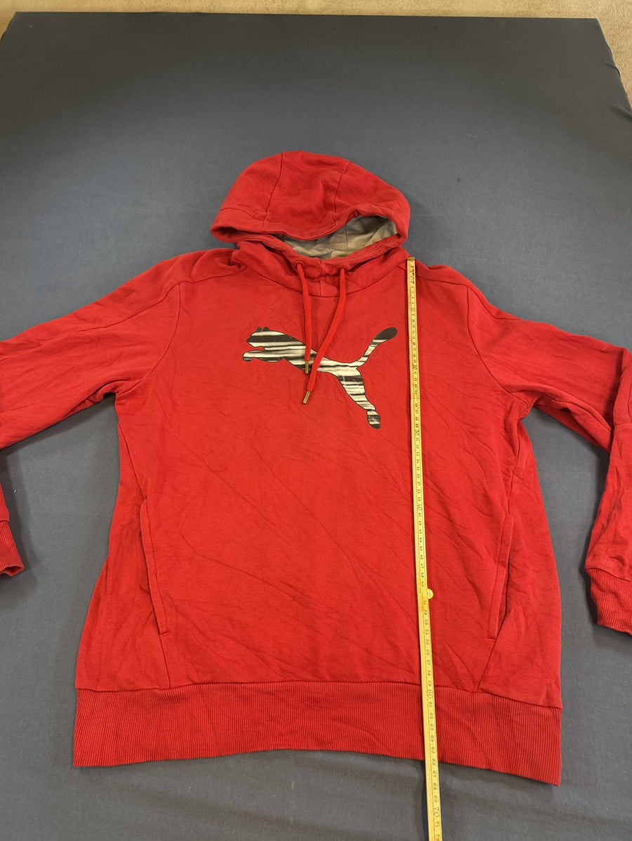Rood Puma sweatshirt met logo (hoodie/trui), maat M