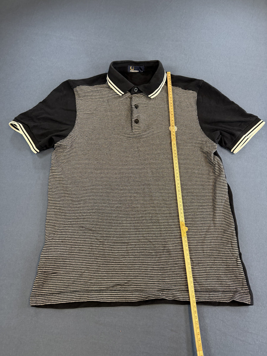 Wit Fred Perry polo maat M (poloshirt) met crème twin tipping