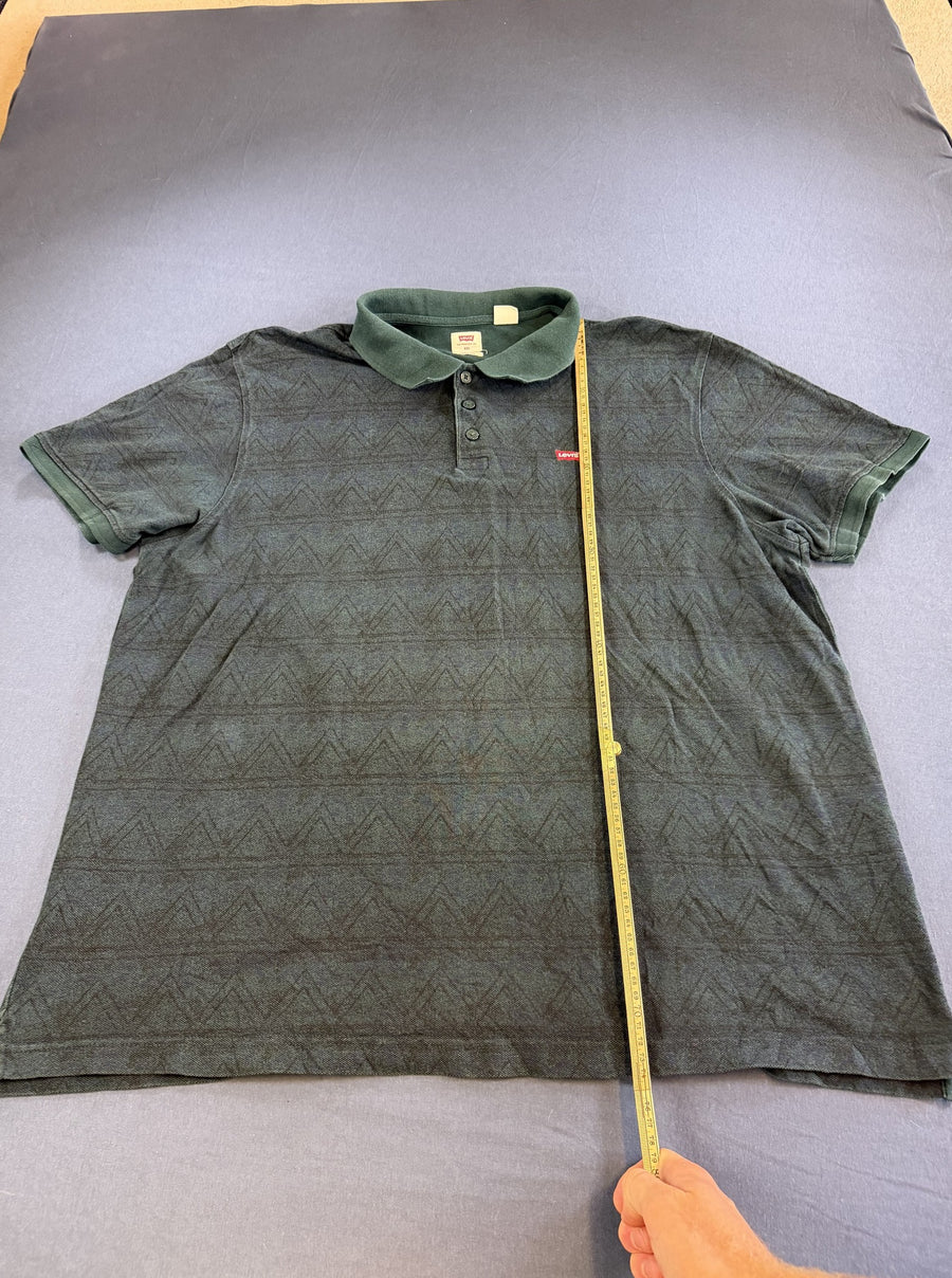 Groen Levi's poloshirt maat XXL (polo / piqué shirt met zigzagdessin)