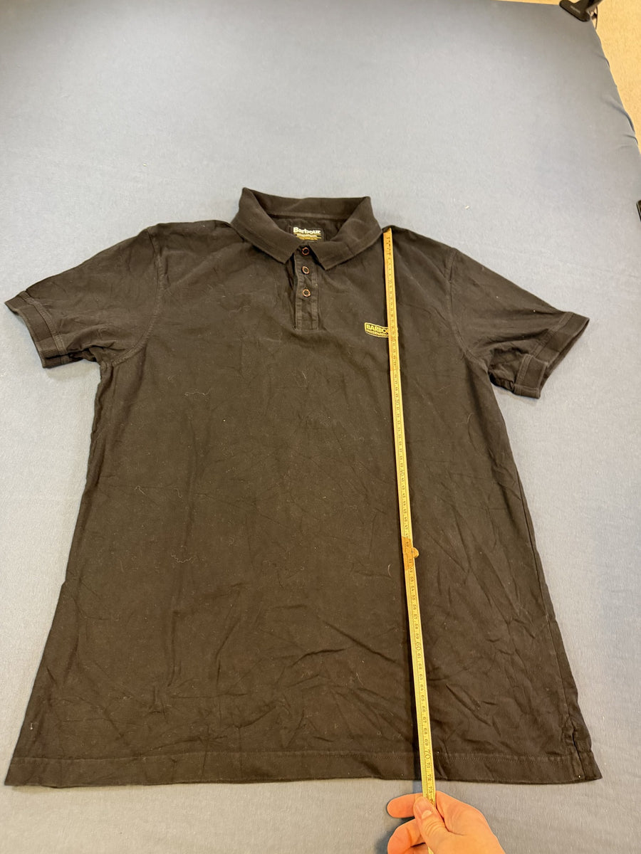 Zwarte Barbour International polo (poloshirt) maat XL - piqué katoen