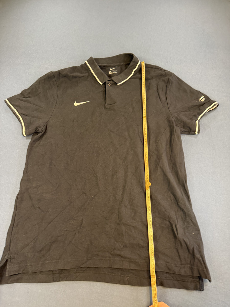 Nike heren poloshirt zwart (piqué / golfpolo), maat XL, 100% katoen