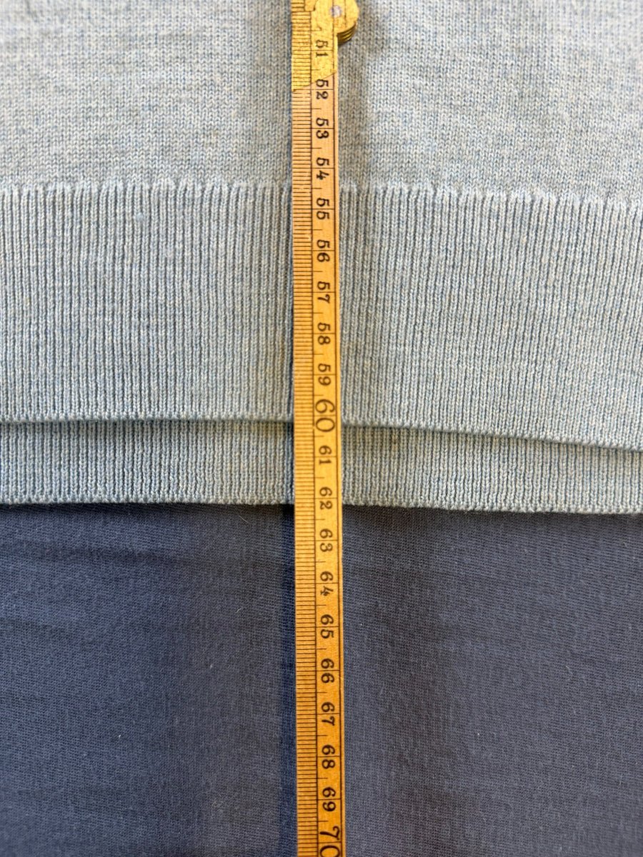 Lacoste vest grijs heren maat M cardigan knoopvest trui vintage