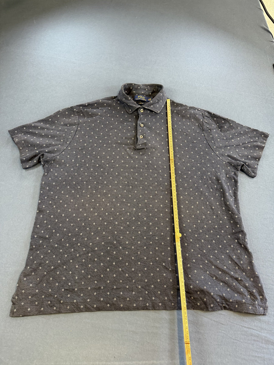Grijze Polo Ralph Lauren poloshirt (polo / pique shirt) maat L met foulardprint