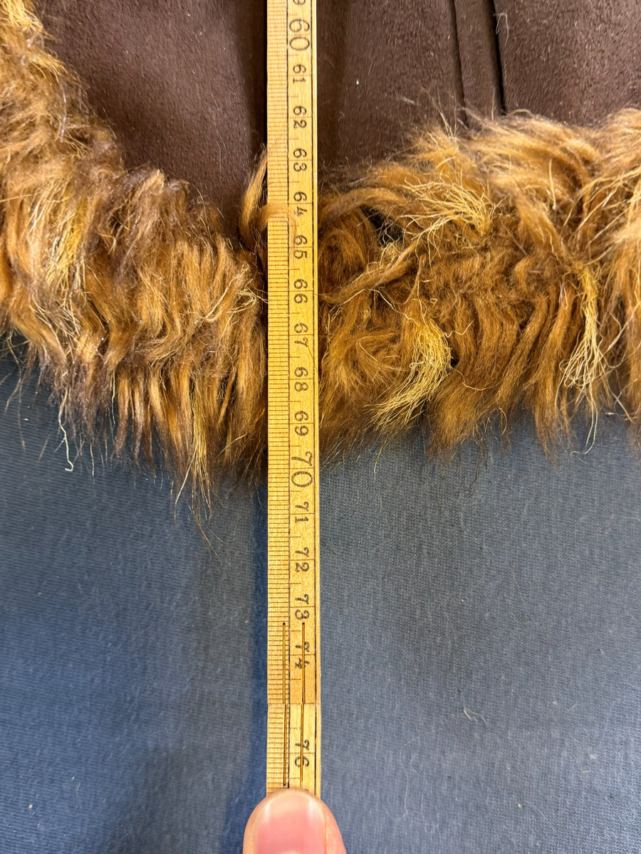 Vintage Dressing Afghaanse jas bruin dames maat L