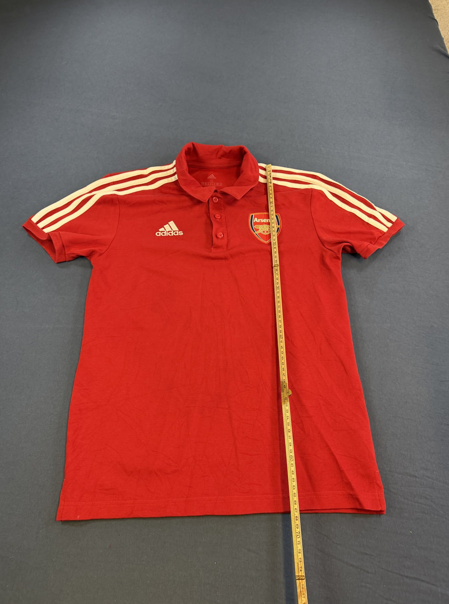 Grijze adidas Arsenal piqué-top, maat S (polo / sportshirt met 3-stripes)