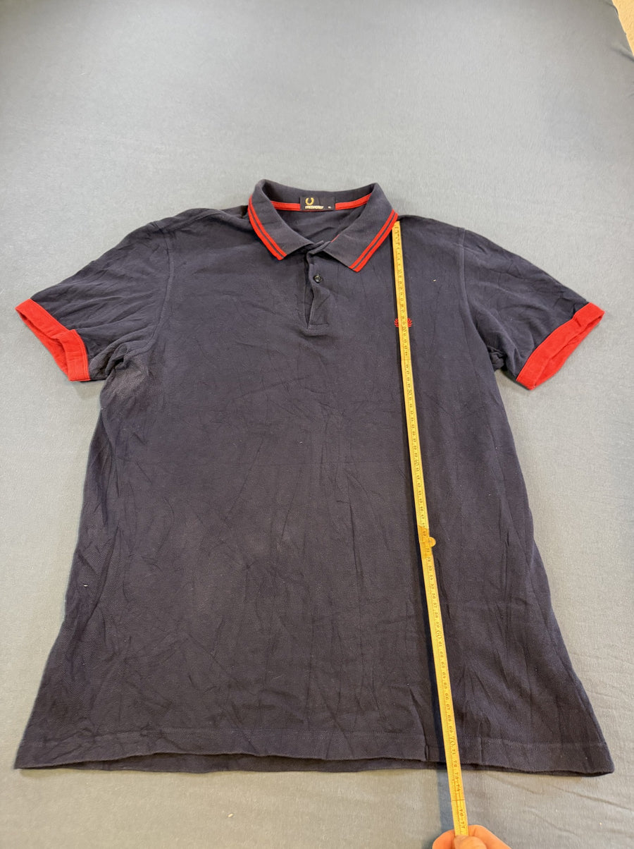 Blauwe Fred Perry polo (poloshirt) maat XL - rode twin-tipped kraag