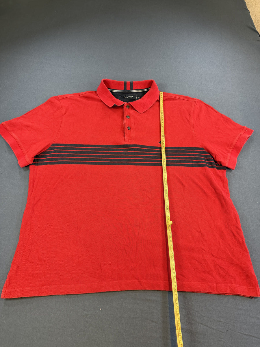 Rood Nautica piqué poloshirt (sportpolo / golfshirt) maat XL