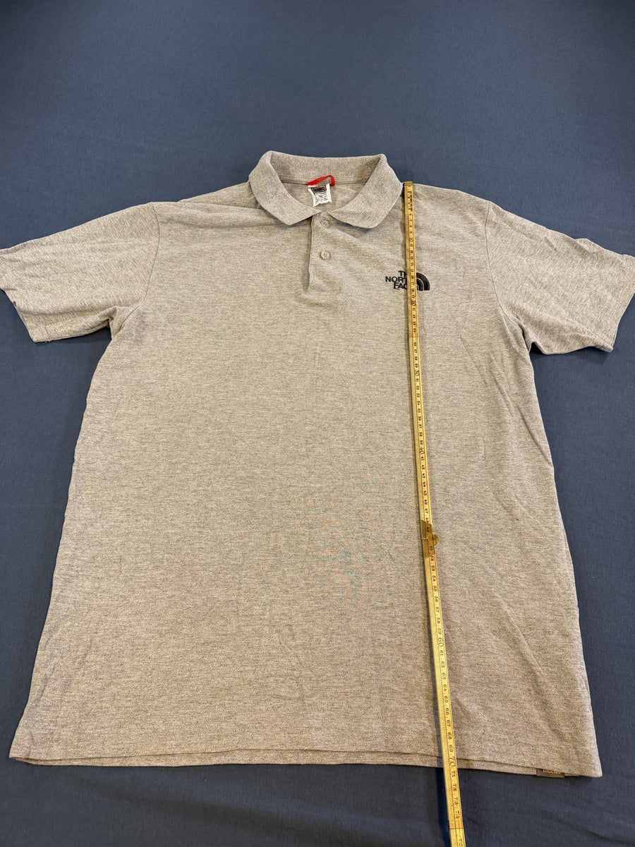 Grijze The North Face polo (piqué golfshirt), maat M