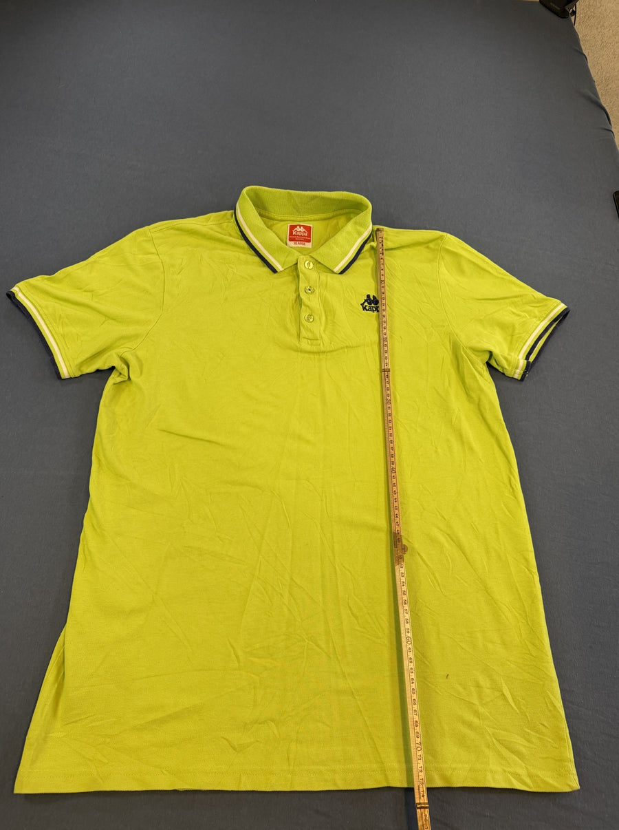 Geel Kappa poloshirt (sportshirt / polo), maat XL, piqué katoen