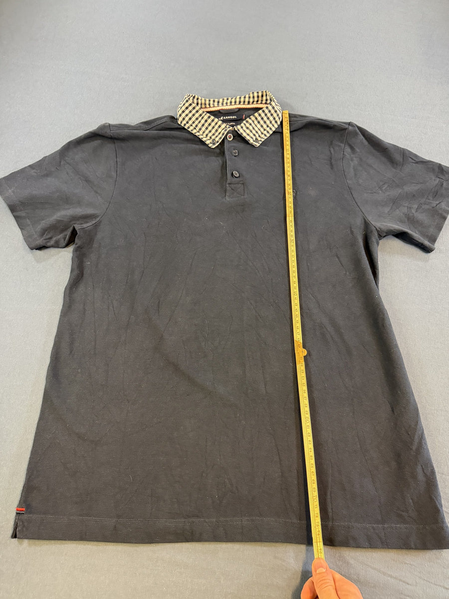 Blauw Kangol poloshirt (polo) maat XL – British Tradition met geruite kraag