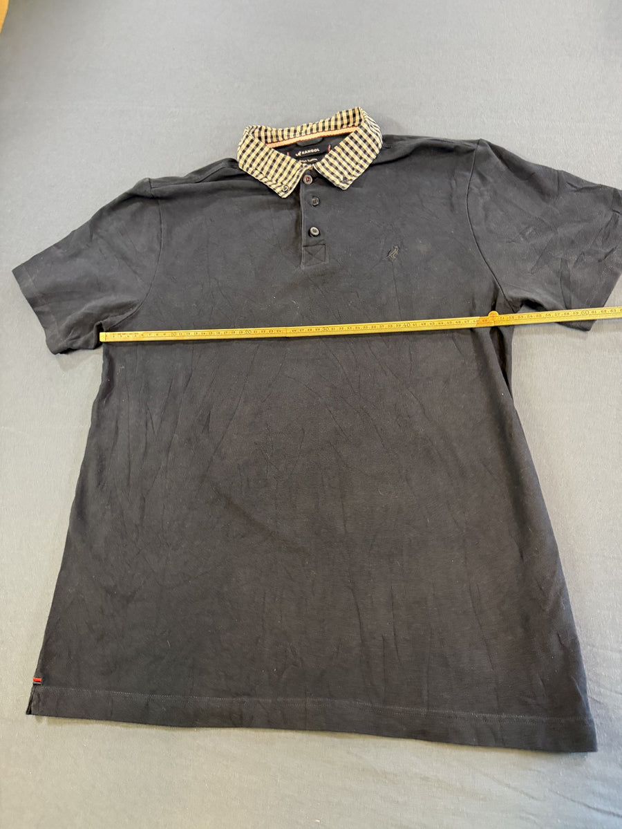 Blauw Kangol poloshirt (polo) maat XL – British Tradition met geruite kraag