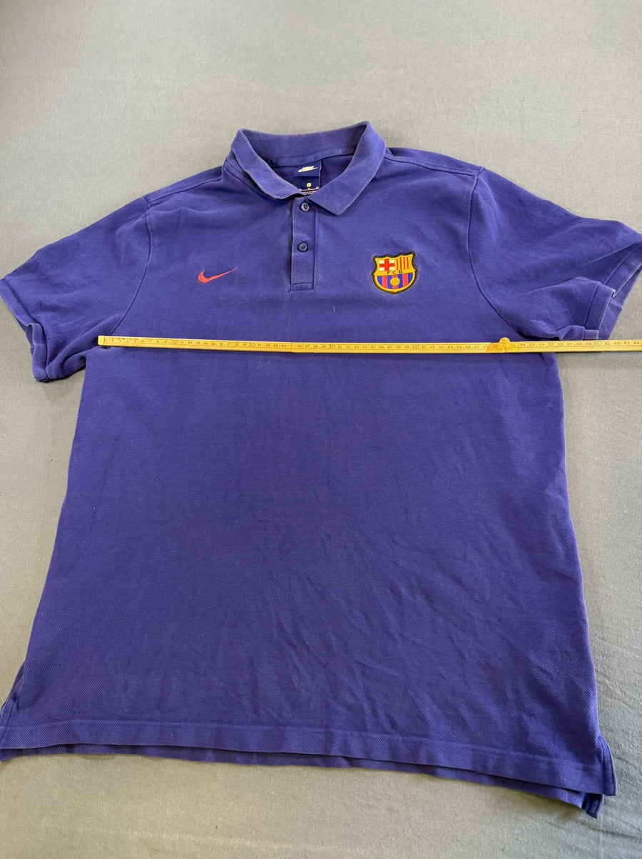 Blauwe Nike polo maat XL (FC Barcelona voetbalshirt / Barça fanshirt)