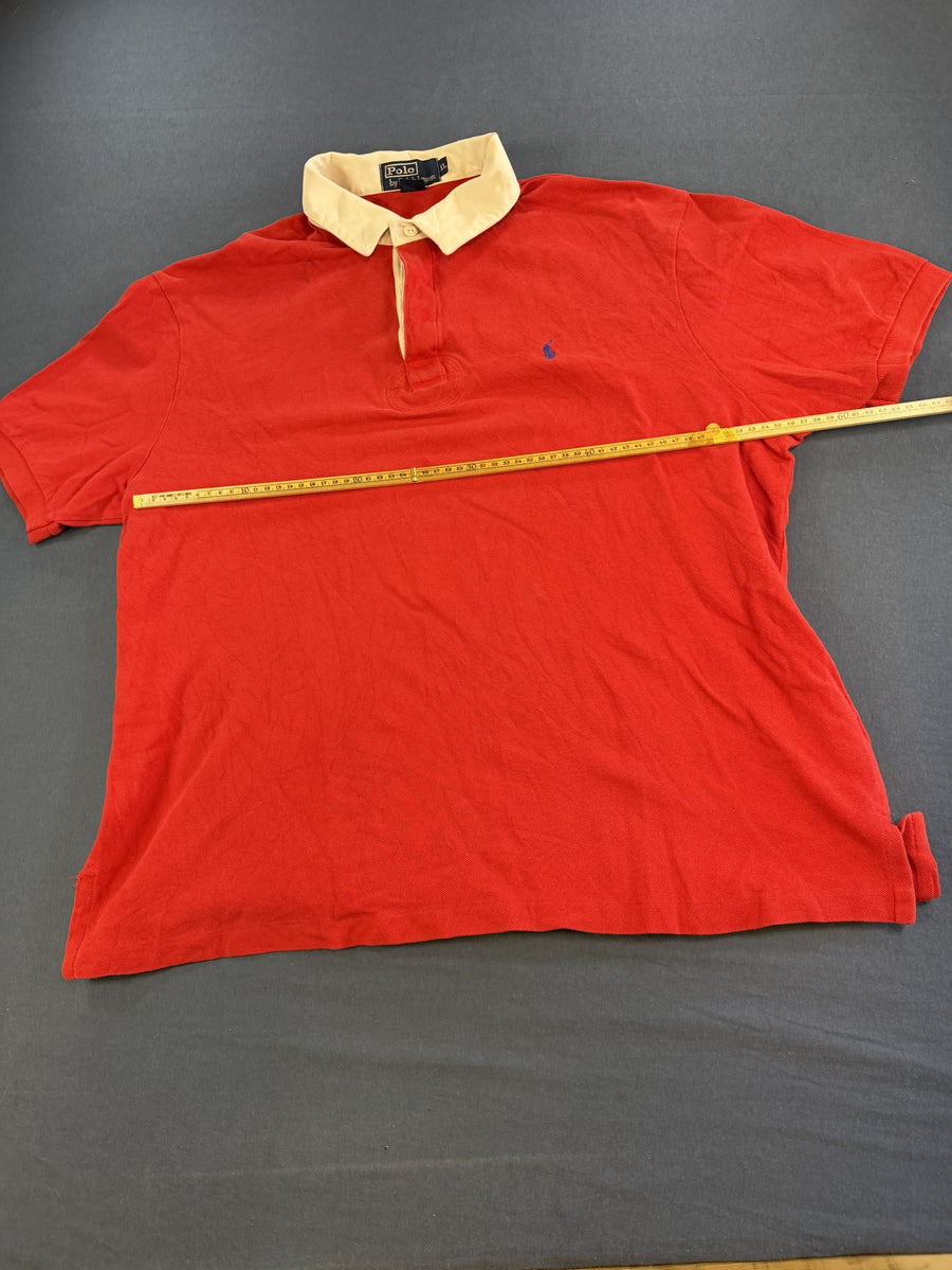 Rood rugbyshirt Polo Ralph Lauren (poloshirt / collegetrui), maat XL