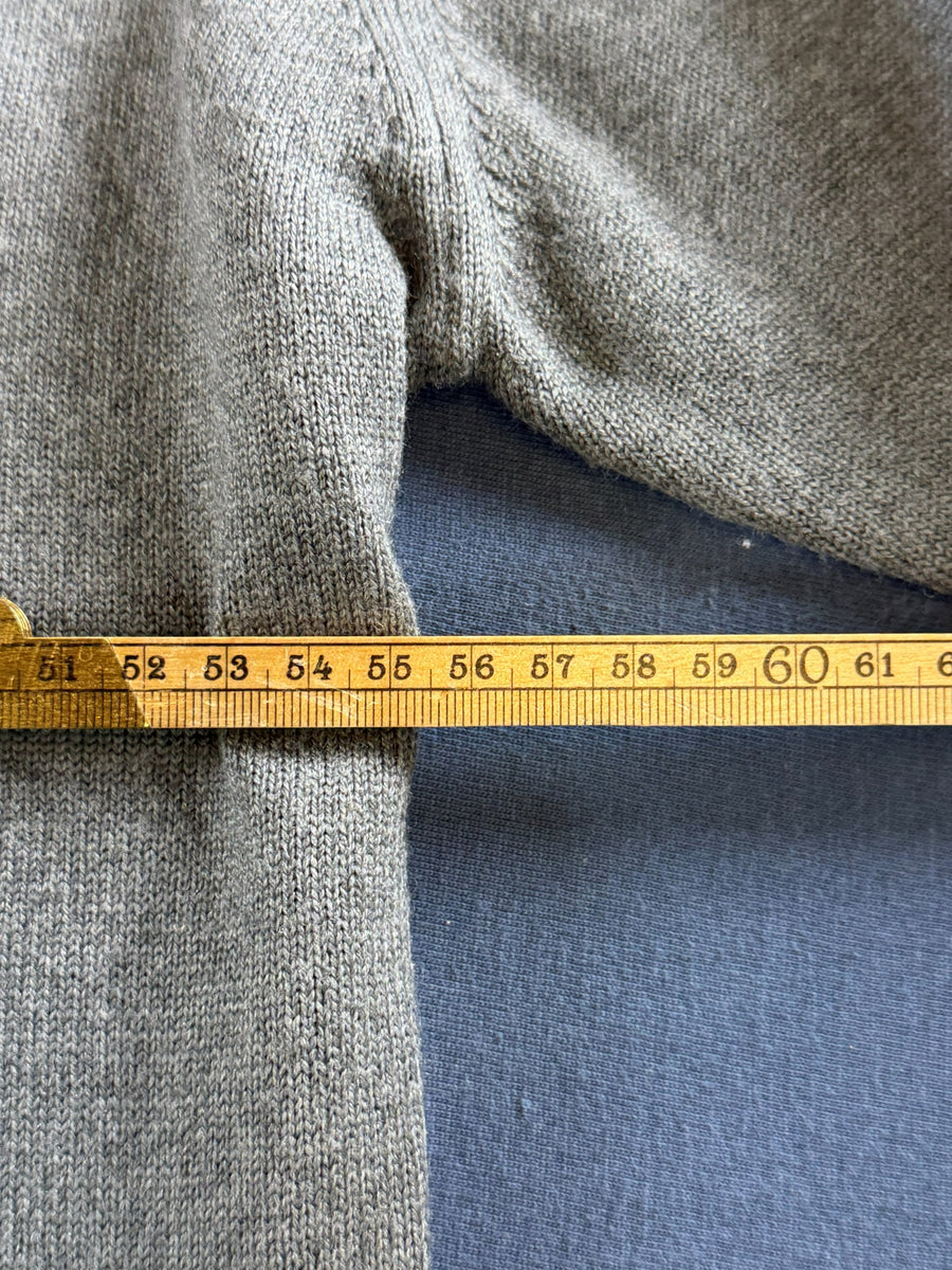 Lacoste trui grijs heren maat L sweater pullover gebreid vintage