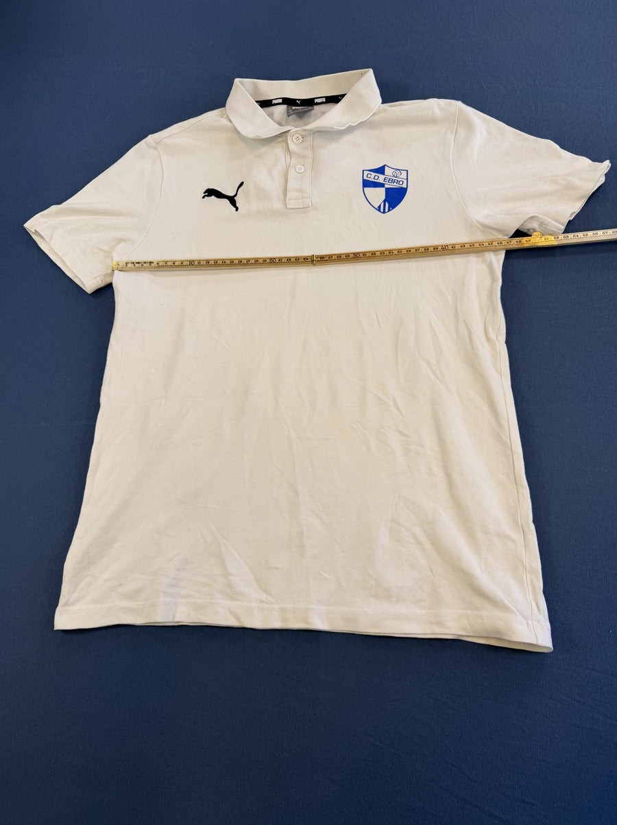 Wit Puma poloshirt maat S (teamshirt / voetbalpolo) C.D. Ebro