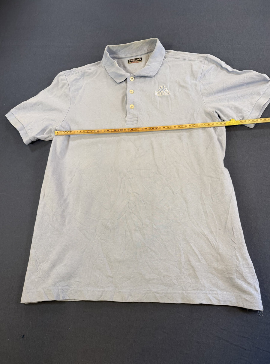 IJsblauwe Kappa sportpolo maat L (poloshirt met Omini-borduring)